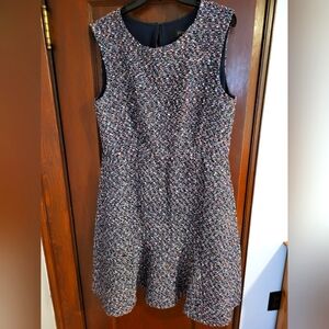 J Crew pink, blue and silver dress